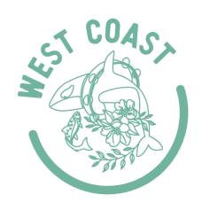 west-coast badge with beluga and fish